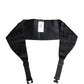 Black 100% Silk Wide Belt Waist Cummerbund