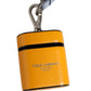 Case Yellow Calf Leather Logo Flip Holder Strap Airpods