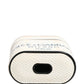 White Calf Leather Logo Flip Holder Strap Airpods Case