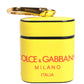 Yellow Calf Leather Logo Flip Holder Strap Airpods Case