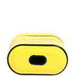 Yellow Calf Leather Logo Flip Holder Strap Airpods Case