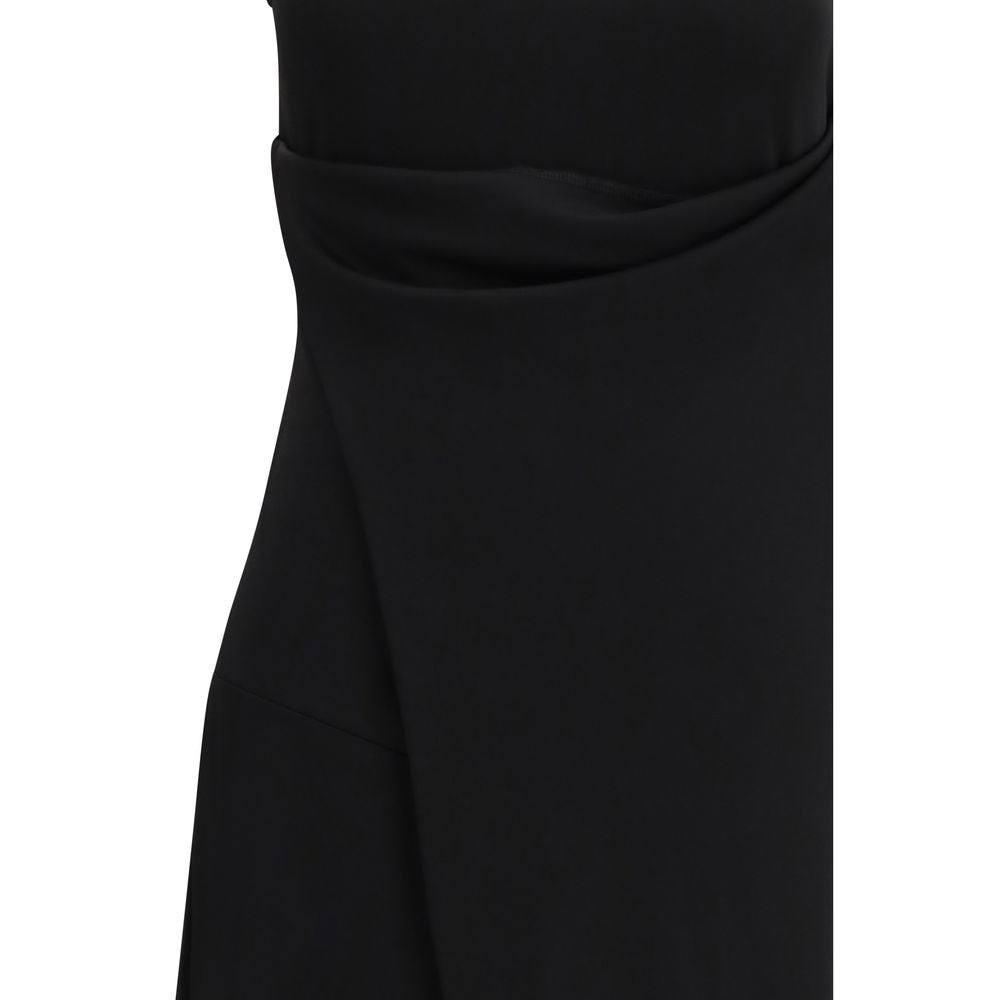 Black Viscose Casual Dress