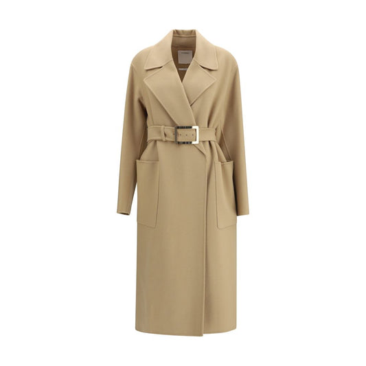 Beige Fleece Wool Coat