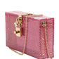 Pink DOLCE BOX Clutch Crossbody Women Evening Borse Bag