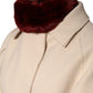 Red Lamb Fur Collar Women Neck Wrap 50cm x 8cm Scarf