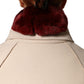 Red Lamb Fur Collar Women Neck Wrap 50cm x 8cm Scarf
