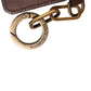Brown Leather Logo Embossed Key Chain Card Holder Wallet