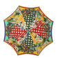 Multicolor Carretto Siciliano Print Collapsible Umbrella