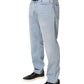 Light Blue Washed Loose Cotton Denim Jeans