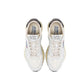 White Fabric Athletic Sneakers