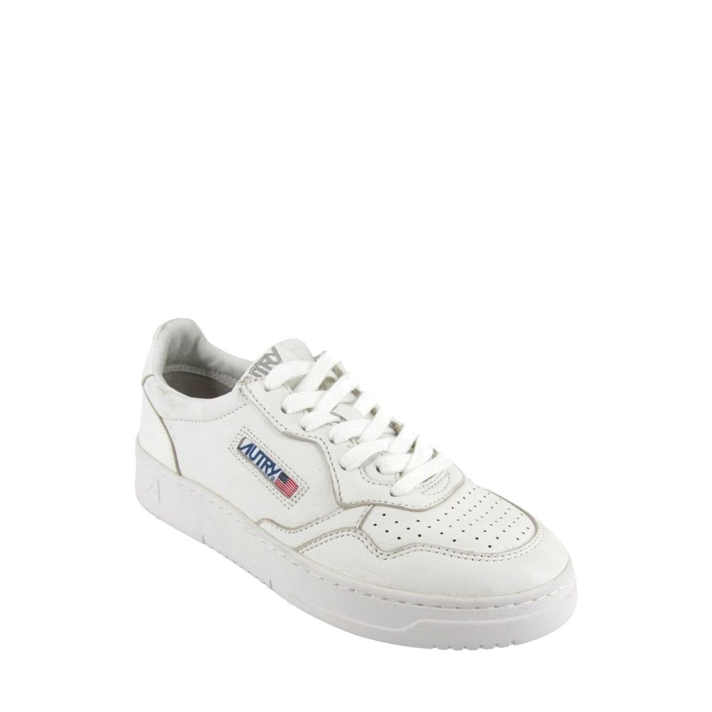 White Leather Athletic Sneakers