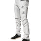 Light Gray Distressed Skinny Men Denim Jeans