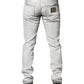 Light Gray Distressed Skinny Men Denim Jeans