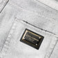 Light Gray Distressed Skinny Men Denim Jeans