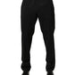 Black Wool Skinny Men Dress Trouser Pants