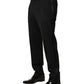 Black Wool Skinny Men Dress Trouser Pants
