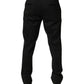 Black Wool Skinny Men Dress Trouser Pants