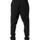 Black Wool Skinny Jogger Trouser Pants