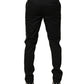 Black Cotton Skinny Men Dress Trouser Pants
