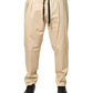 Beige Cotton Skinny Men Jogger Trouser Pants