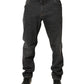 Dark Gray Slim Fit Cotton Men Denim Jeans