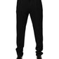 Black Wool Skinny Men Dress Trouser Pants