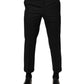 Black Stripes Wool Dress Formal Trouser Pants