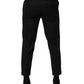 Black Stripes Wool Dress Formal Trouser Pants