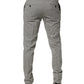 Gray Cotton Skinny Dress Formal Trouser Pants