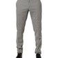 Gray Cotton Skinny Dress Formal Trouser Pants