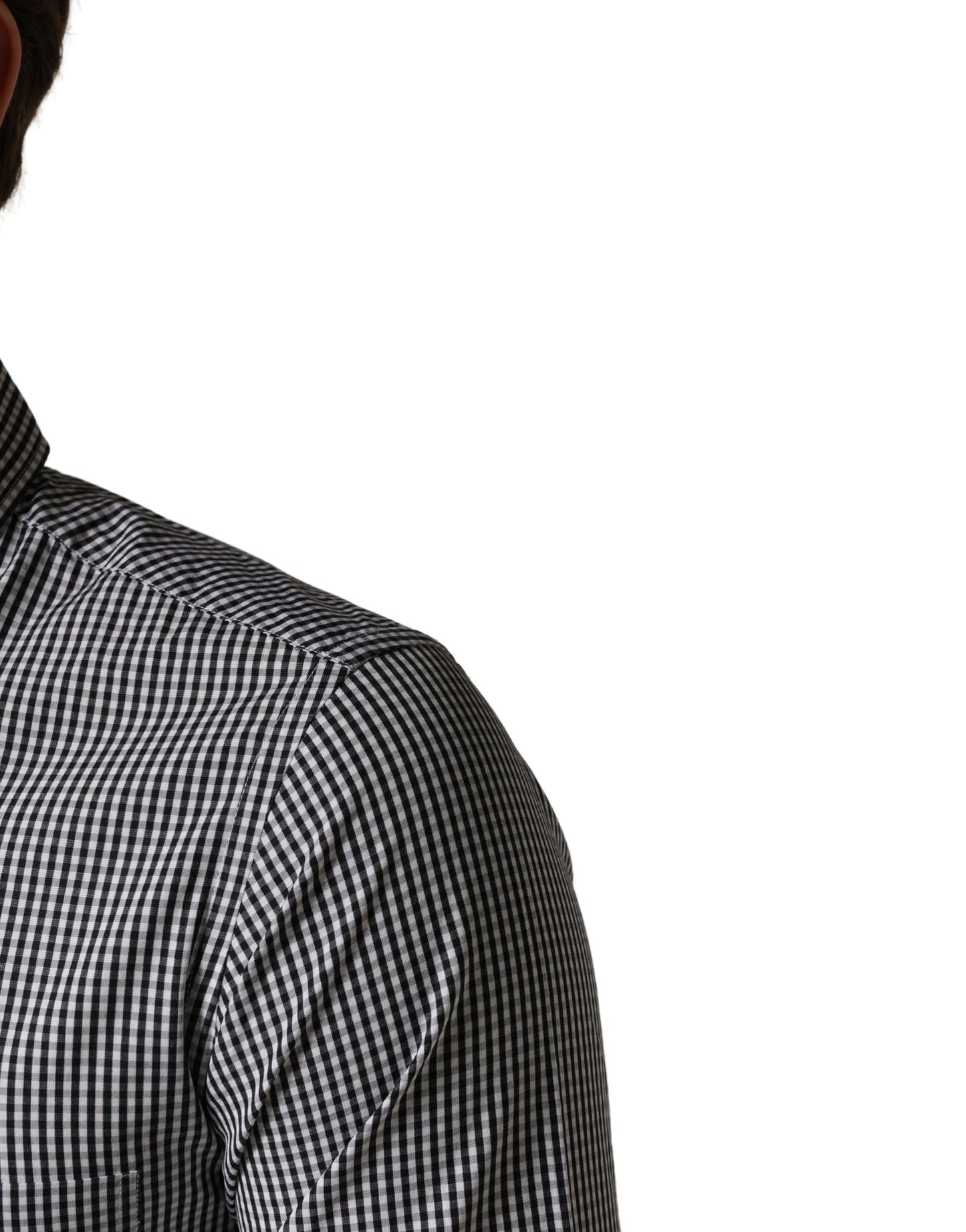 Gray Cotton Long Sleeves Button Down Dress Shirt