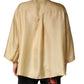 Yellow Silk Button Down Men Oversize Shirt