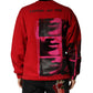 Red Graphic Crew Neck Men Sweatshirt Sweater