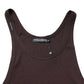 Brown Sleeveless Round Neck Tank Top T-shirt
