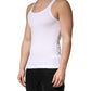 White Sleeveless Round Neck Tank Top T-shirt