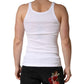 White Sleeveless Round Neck Tank Top T-shirt
