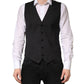 Black Wool Dress Men Formal Waistcoat Vest