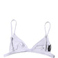 Top White Nylon Triangle Swimwear Beachwear Bikini