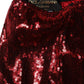 Red Sequin Embellished High Waist Girdle Underwear