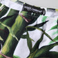 Green Leaf Print High-Waisted Girdle Beachwear
