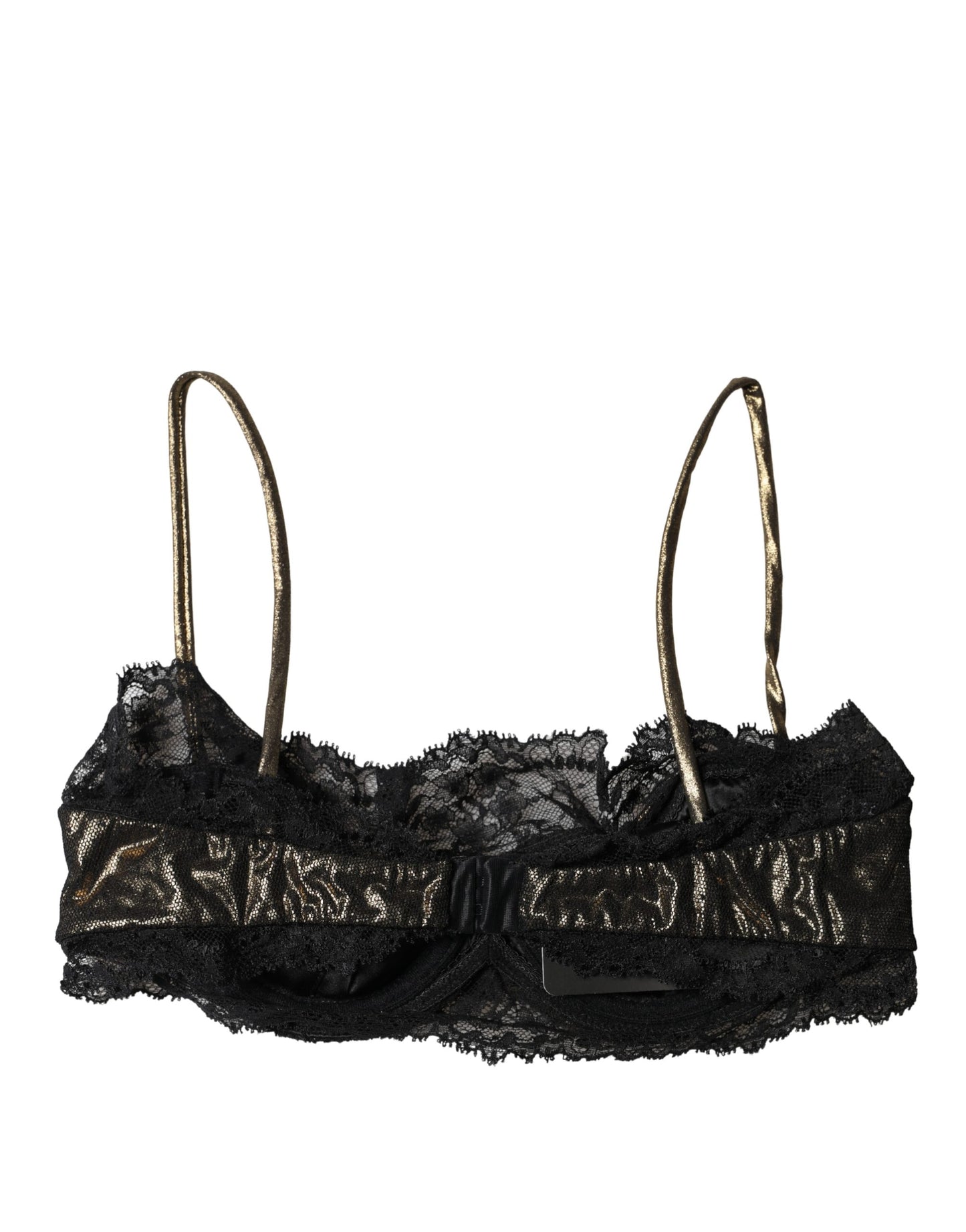 Black Silk Underwired Balconnet Bra Underwear