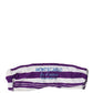 Purple White Stripes Nylon Bandeau Swimwear
