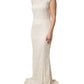 White Lace Viscose Sheath Long Gown Dress