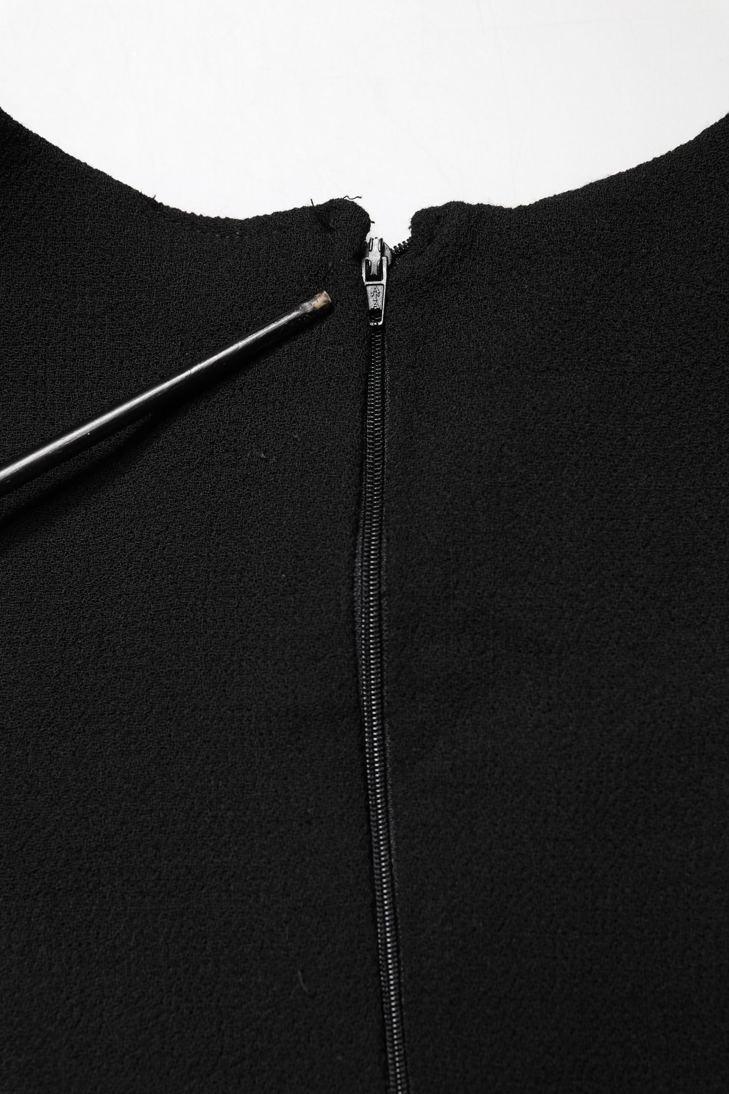 Black Wool Sacred Heart Patch Midi Dress