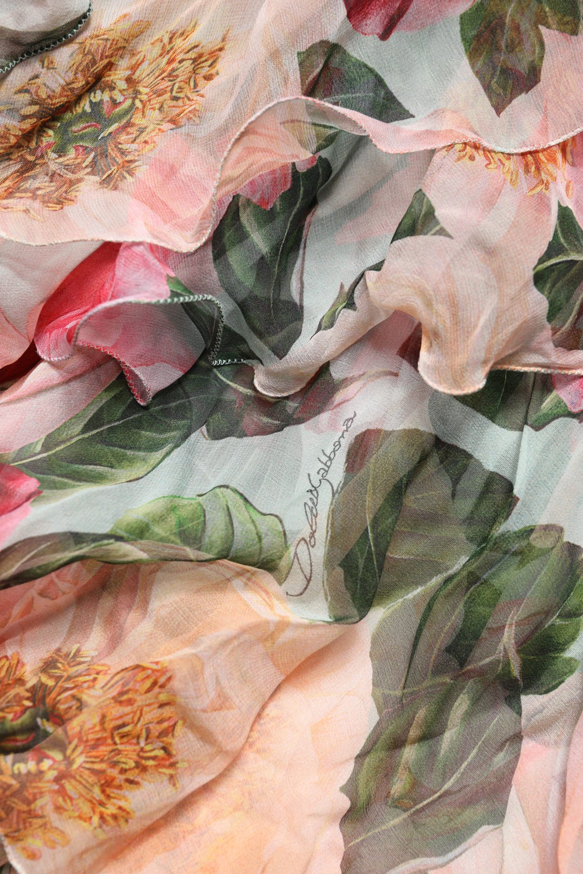 Multicolor Floral Silk Layered Maxi Dress