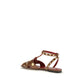 Brown Goatskin Strap-On Sandals