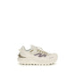 White Polyester Athletic Sneakers