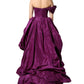 Purple Strapless A-line Asymmetric Dress
