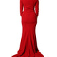 Red Viscose Sheath Bodycon Mermaid Dress