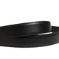 Men Black Classic Leather Metal Buckle Belt
